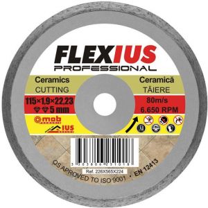 Disc diamantat pentru taiere materiale ceramice TC8 - Ø A: 115 mm -