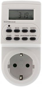 Programator electronic cu priză, săptămânal 3600W, 24/7, 230V, 16A, IP20