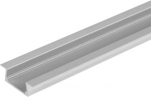 Profil incastrat pentru Led (Fara dispersor) Aluminiu H:6mm L:1m W:22mm Argintiu