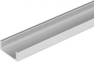 Profil aplicat pentru Led (Fara dispersor) Aluminiu H:6mm L:1m W:24mm Argintiu
