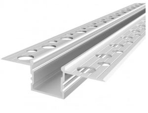 Profil ingropat rigips pentru Led (Fara dispersor) Aluminiu H:15mm L:2m W:52mm Argintiu