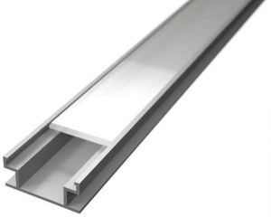Profil ingropat in pardoseala pentru Led (Fara dispersor) Aluminiu L:1m Argintiu