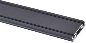 SLIM TRACK LIGHT Negru Sina magnetica 2 circuite 48V 2000mm