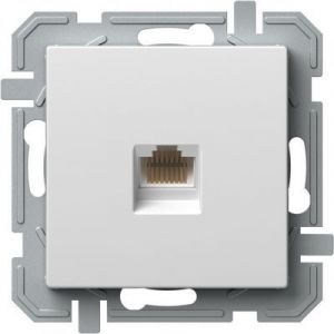 LOGIQ Priza simpla date Rj45 Cat5e Keystone Alb