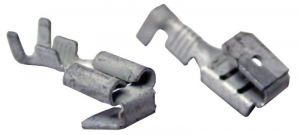 Fişă+mufă glisantă neizolată, cupru electrolitic stanat 6,3×0,8mm, 1-2,5mm2