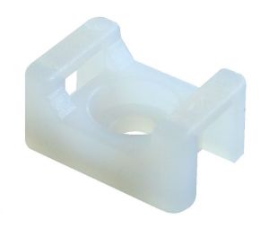 Talpă fixată cu şurub pt. faşete,2 dir.de introducere, natur 15×10mm, d=3.5mm, PA6.6