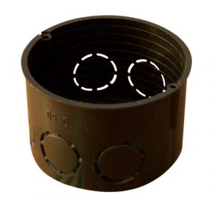 Doză de aparataj simplă, fără capac, ST, neagră 62×40mm