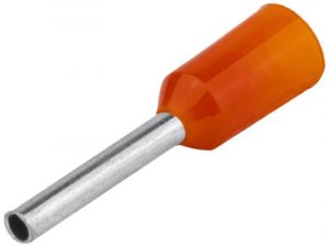 Tub de capăt izolat (PA6.6),cupru el.stanat, portocaliu 4mm2, L=16,5mm
