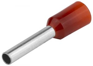 Tub de capăt izolat (PA6.6),Cu electrolitic stanat, roşu 1,5mm2, L=16,4mm