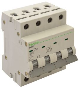 Siguranţă automată, 4 poli,curba B 63A, B, 4P, 6kA