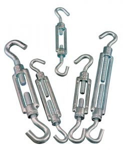 Întinzător cablu (cârlig-cârlig), oţel+corp turnat 8×110mm, 2000N