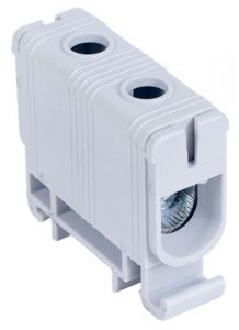 Clemă de derivaţie, fixare pe şină, gri 6-50mm2, max. 1000VAC/1500VDC, max.160A