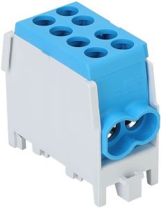 Clemă derivaţie, fixare peșină, albastru 2.5-25mm2, max. 1000VAC/DC, max.101A