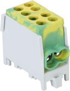 Clemă derivaţie, fixare peșină, verde-galben 2.5-25mm2, max. 1000VAC/DC, max.101A