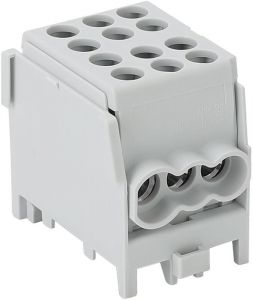 Clemă derivaţie, fixare peșină, gri 2.5-25mm2, max. 1000VAC/DC, max.101A