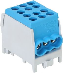 Clemă derivaţie, fixare peșină, albastru 2.5-25mm2, max. 1000VAC/DC, max.101A