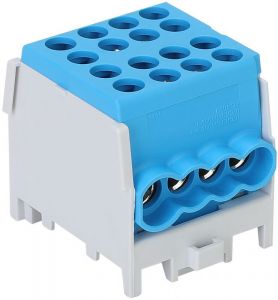 Clemă derivaţie, fixare peșină, albastru 2.5-25mm2, max. 1000VAC/DC, max.101A