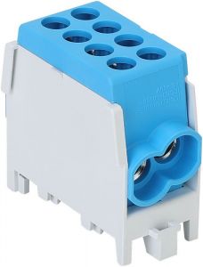 Clemă derivaţie, fixare peșină, albastru 2.5-25mm2, max. 1000VAC/DC, max.101A