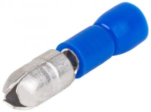 Fişă cilindrică izolată, cupru electrolitic, albastru 2,5mm2, (d1=2,2mm, d2=5mm), PVC