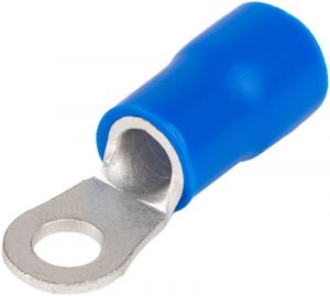 Papuc inelar izolat, cupru electrolitic stanat, albastru 16mm2, M5, (d1=5,7mm, d2=5,3mm),PVC