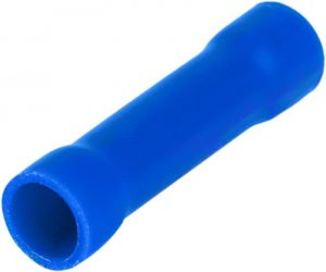 Mufă izolată, cupru electrolitic stanat, albastru 2,5mm2, (L=25mm, d1=2,7mm), PVC