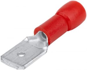 Fişă glisantă izolată, alamă, roşu 4,8×0,8mm, 1,5mm2