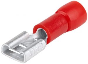 Mufă glisantă izolată, alamă, roşu 2,8×0,5mm, 1,5mm2