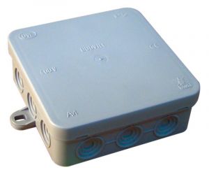 Doză de legături flexibilă, pe tencuială, gri 100×100×40mm, IP54