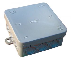 Doză de legături flexibilă, pe tencuială, gri 85×85×37mm, IP54