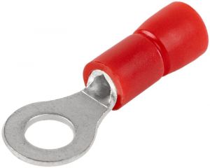 Papuc inelar izolat, cupru electrolitic stanat, roşu 1,5mm2, M4, (d1=1,7mm, d2=4,3mm), PVC