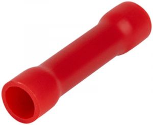 Mufă izolată, cupru electrolitic stanat, roşu 1,5mm2, (L=25mm, d1=2mm), PVC