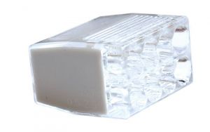 Clemă de legături fără şurub, transparent/negru 8×0,5-2,5mm2, 450VAC, max. 16A