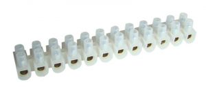 Cleme şir flexibile, profil U, 12 poli, natur 2,5mm2, 450VAC, 16A, PE
