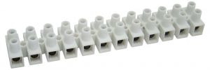 Cleme şir flexibile, profil H, 12 poli, natur 10mm2, 450VAC, 50A, PP