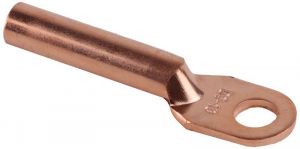 Papuc inelar neizolat, prelungit, din ţeavă de cupru 16mm2, M8, (d1=6,5mm, d2=8,5mm)