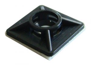Talpă autoadezivă pt.faşete,4 direcţii de introducere,neagră 20×20mm, d=2,9mm, PA6.6