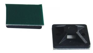 Talpă autoadezivă pt.faşete,4 direcţii de introducere,neagră 25×25mm, d=3,5mm, PA6.6