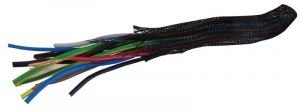 Plasă din material plastic, poliester fără halogen, negru dmin-dmax=2,4-6,4mm, PET