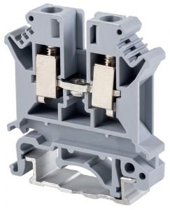 Clemă şir industrială de fază, cu şurub, pe şină, gri 0,2-6mm2, 800VAC, 57A