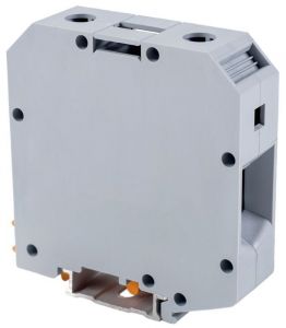 Clemă şir industrială de fază, cu şurub, pe şină, gri 16-50mm2, 1000VAC, 150A