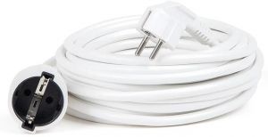 Cordon prelungitor Fisa+Priza 3x1.5mm2 Alb 5 m