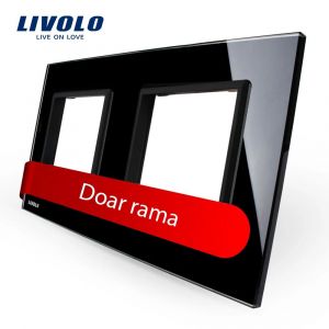 Rama priza dubla Livolo din sticla