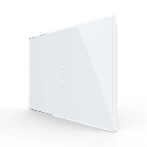 Panou intrerupator simplu cu touch Livolo din sticla, standard Italian - Serie noua