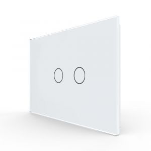 Panou Intrerupator Dublu cu Touch LIVOLO Din Sticla, Standard Italian