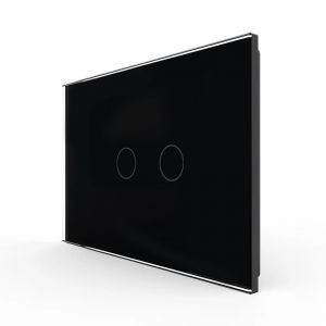 Panou Intrerupator Dublu cu Touch LIVOLO Din Sticla, Standard Italian