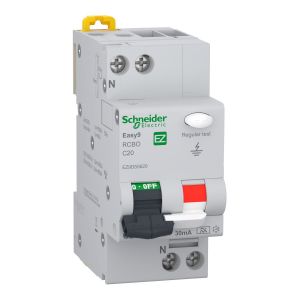 Easy9 Disjuctor Diferential RCBO 1P+N C 20A 30mA 6kA A EZ9D55620