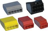 Clemă de legături fără şurub, roşu 2×(0,75-2,5mm2) 450VAC, max. 16A