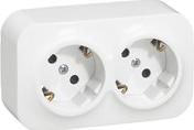 FORIX Priza dubla cu impamantare IP20 Alb 782413 - Legrand
