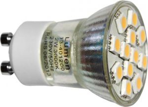 Bec Led SMD GU10 2W MR11 Alb Cald 3000k 230V - Lumen