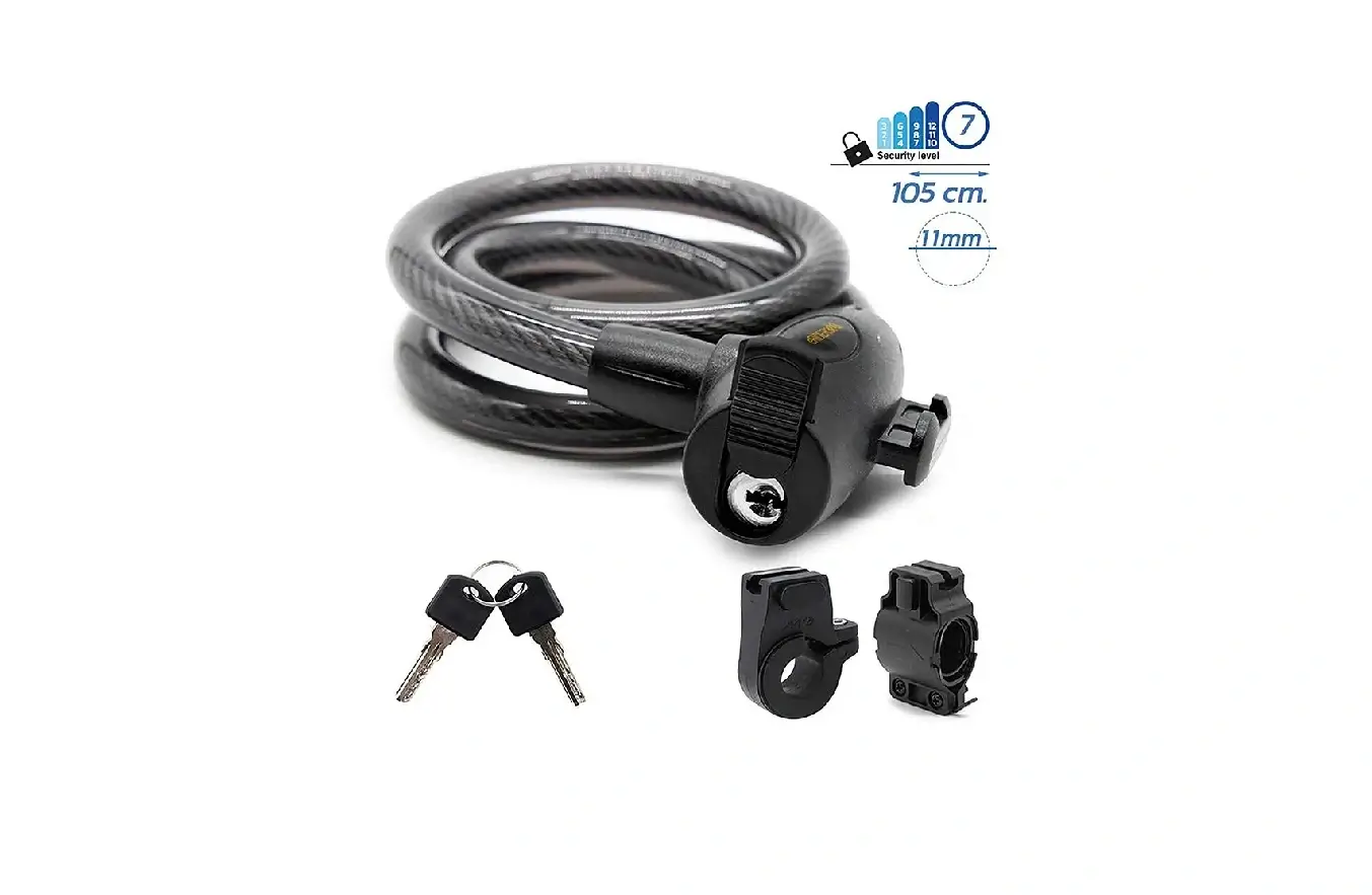 Antifurt bicicleta negru cu cheie 105×11 eWheel